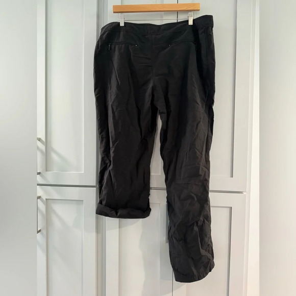 Danskin Now XL Packable Convertible Black Pants Zip Pockets Drawstring Waist - Picture 2 of 7
